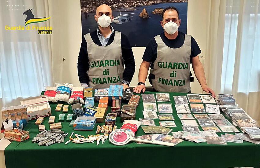 Gdf Catania, sequestrati oltre 600 mila articoli tra cd e prodotti da fumo illegali