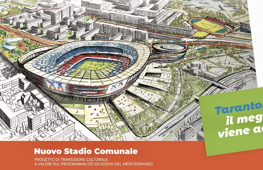 Stadio, ‘San Cataldo’, Brt e Bac: Melucci, ‘Futuro di Taranto è già realtà’