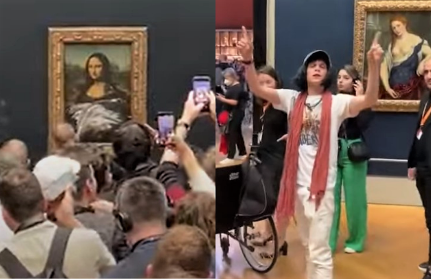 La Gioconda e il folle: torta contro l’opera al Louvre (VIDEO)