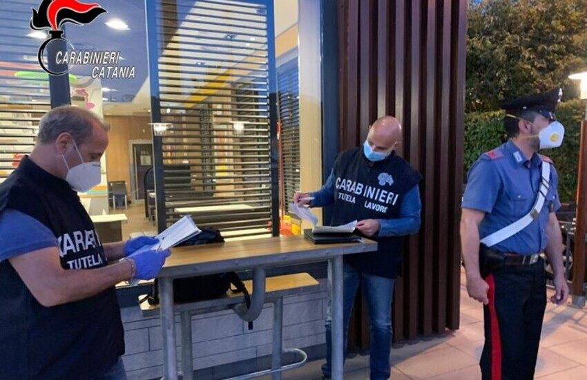 Motta Sant’Anastasia, scoperti 4 lavoratori in nero, denunciato il titolare dell’attività