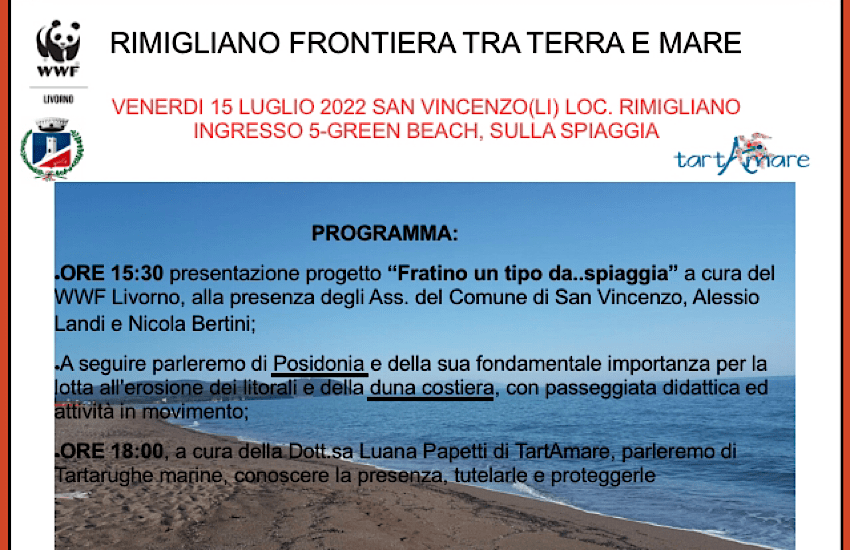Rimigliano frontiera tra terra e mare: iniziativa WWF