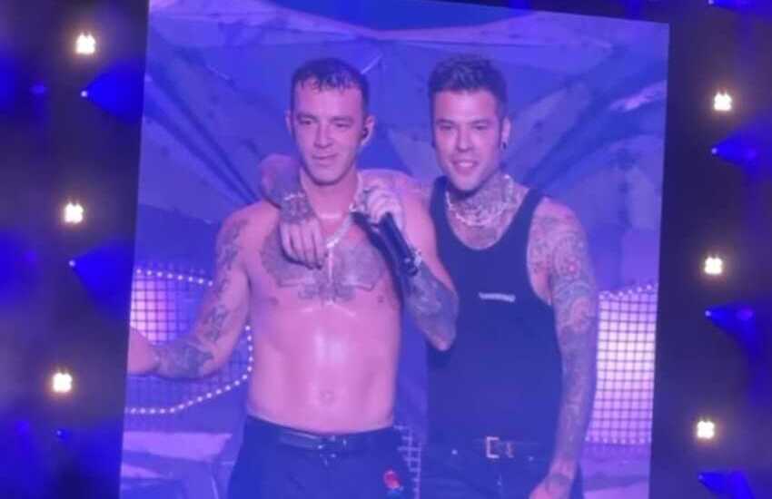 Salmo e Fedez insieme sul palco di San Siro: lo sketch che sancisce la pace