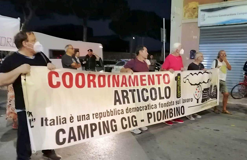 “Paolo Francini è intervenuto a nome del Camping CIG alla manifestazione di sabato 30 luglio”
