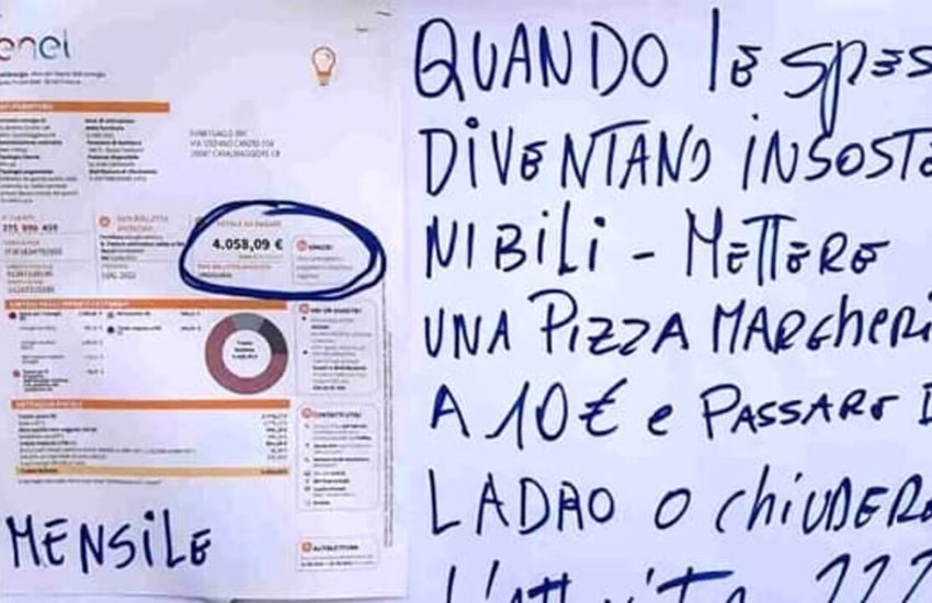 Cos’è l’iniziativa “Bollette in vetrina”, la singolare protesta di bar e ristoranti: “Lavoriamo con la pistola puntata alla tempia”
