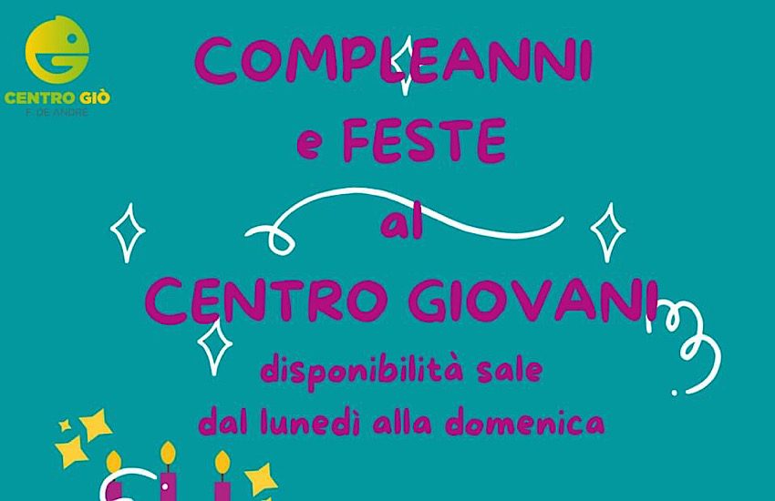 Centro giovani: spazi a disposizione per feste di compleanno e ricevimenti