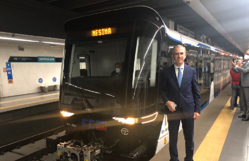 Consegnato il terzo treno nuovo della metropolitana di Catania, Falcone: “La Sicilia sa spendere al meglio i fondi dell’Europa”