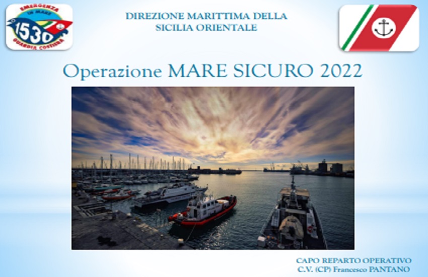 Guardia Costiera Catania, presentato bilancio operazione Mare sicuro: ecco i numeri