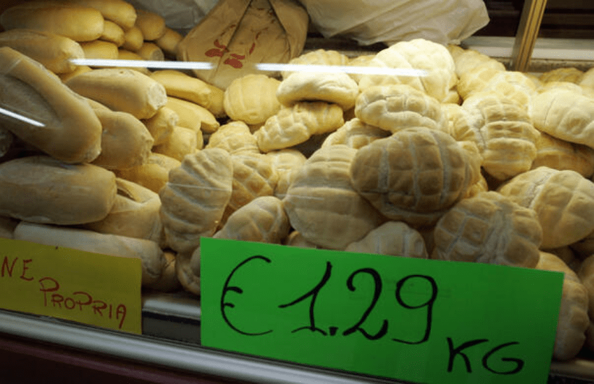 Eurostat: mai così alto il prezzo del pane