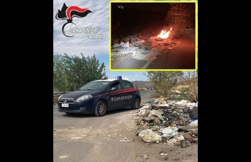 Paternò, sorpreso a bruciare rifiuti in strada , scatta la denuncia per un 56enne