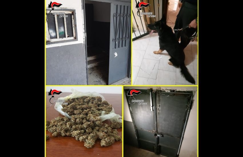 Librino, arrestato un pusher 55enne e rimossi i chiavistelli “anti polizia” al portone di ingresso di un palazzo del viale Nitta