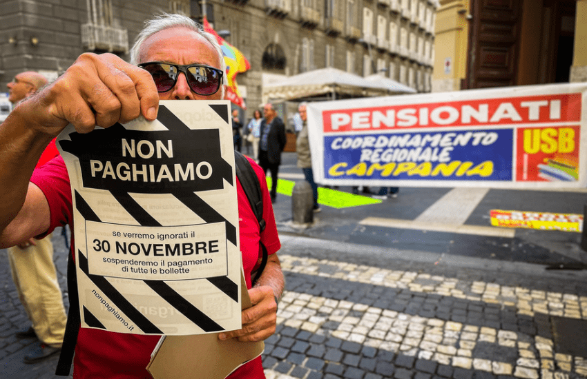 Bollette: monta la protesta nelle piazze in tutta Italia (VIDEO)