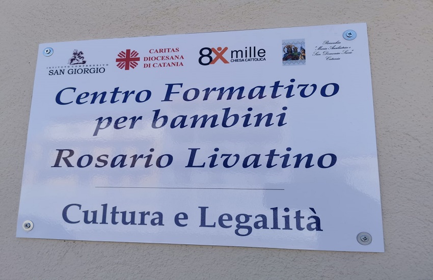 Domani venerdì 28 ottobre inaugurazione Centro Formativo per bambini Rosario Livatino a San Giorgio