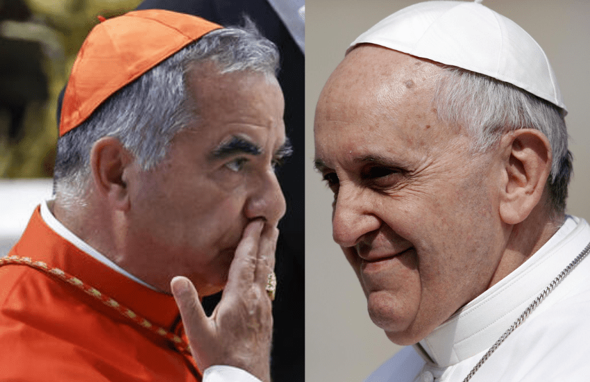 Becciu: l’audio della telefonata con Papa Francesco