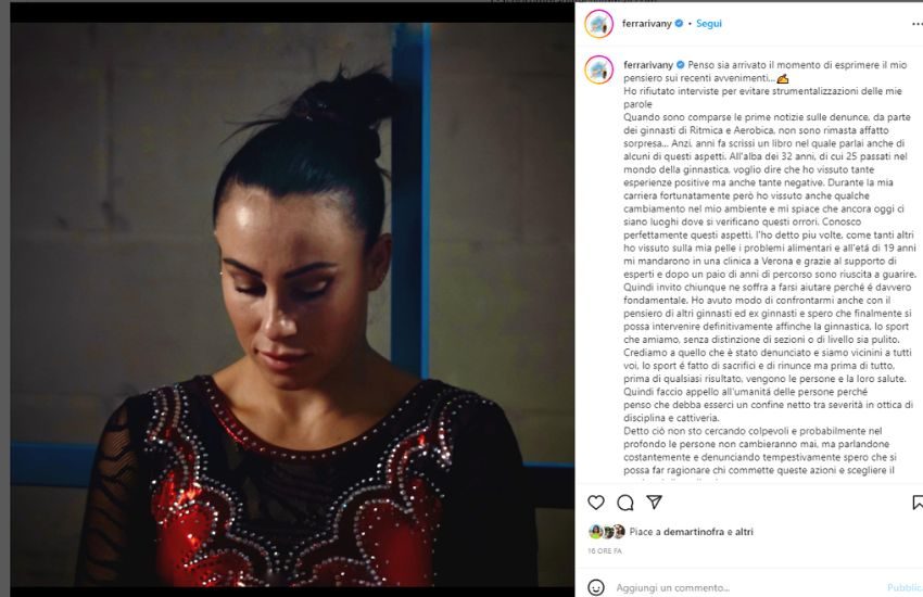 Vanessa Ferrari sulle denunce nel mondo della ginnastica: “E’ successo anche me”