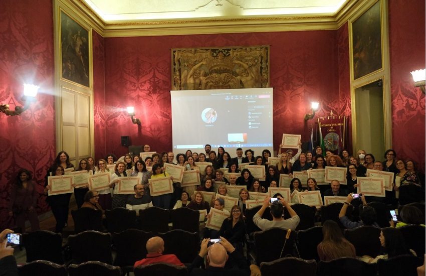 Università di Catania, master in Organizzazione e gestione delle istituzioni scolastiche in contesti multiculturali: consegnate le pergamene