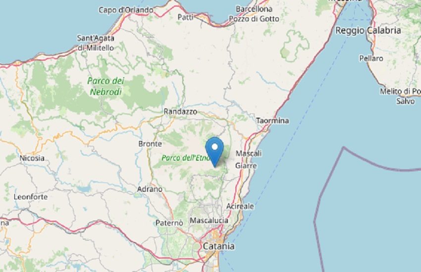 Zafferana Etnea, registrata scossa di magnitudo 2.3 nella mattinata