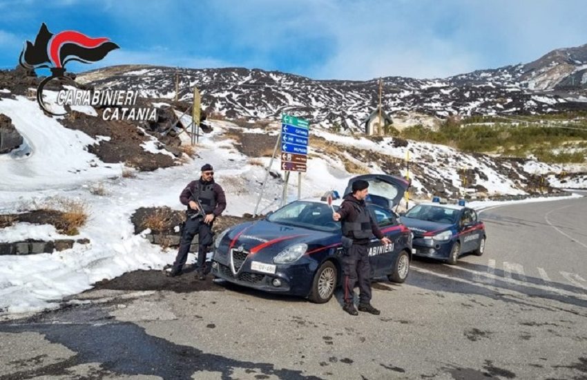 Parco dell’Etna, controlli a tappeto dei Carabinieri: oltre 22mila euro di multe
