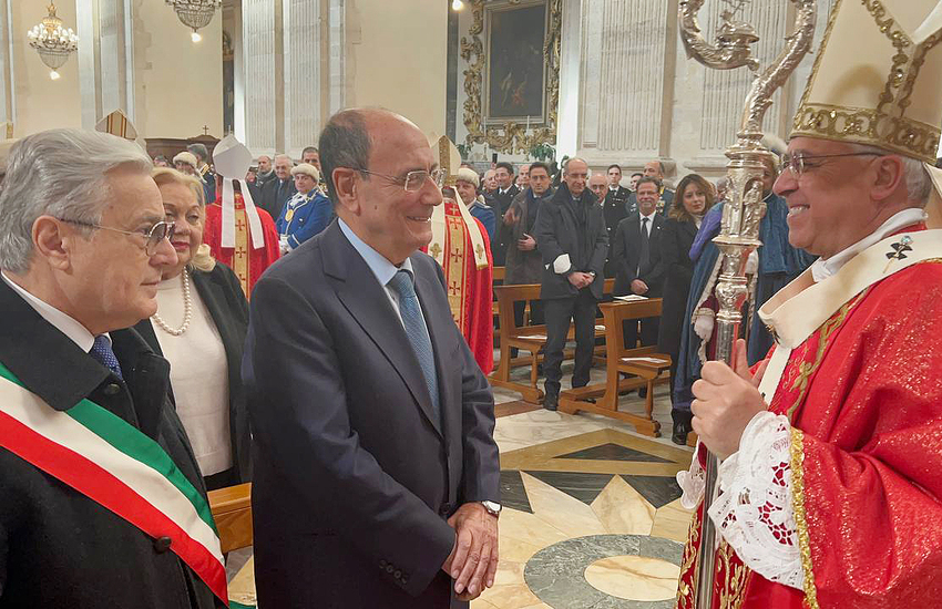 Festa Sant’Agata, il governatore Schifani al solenne pontificale in cattedrale a Catania