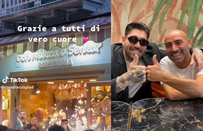 Donato Di Caprio apre la suo nuova salumeria in centro a Napoli: “Con mollica o senza”
