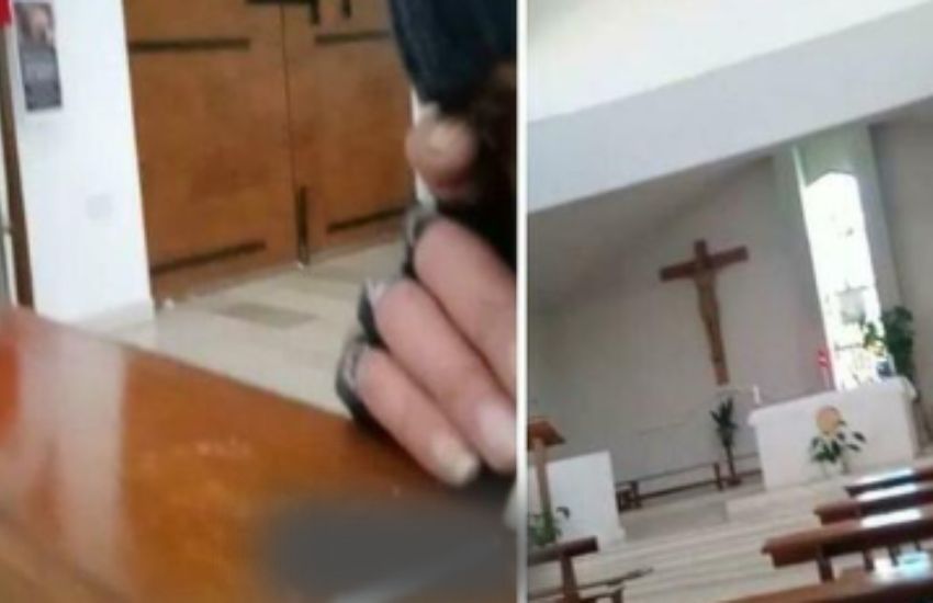 Sniffa cocaina in chiesa, il video choc condiviso su TikTok: ora rischia una multa di 5 mila euro
