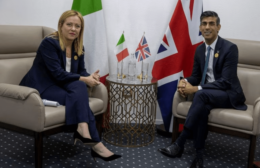 Giorgia Meloni incontra Sunik e i media britannici la ignorano