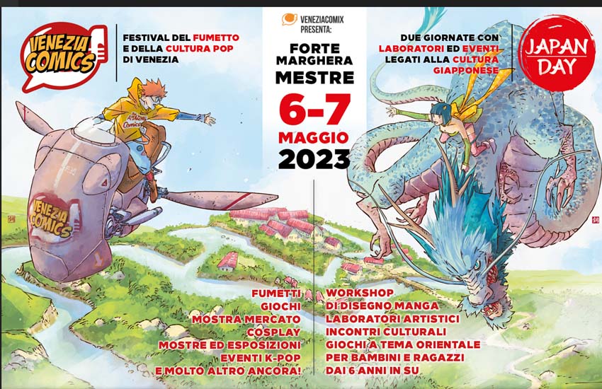 Venezia Comics, il 6 e 7 maggio a Forte Marghera torna il festival del fumetto e della cultura pop