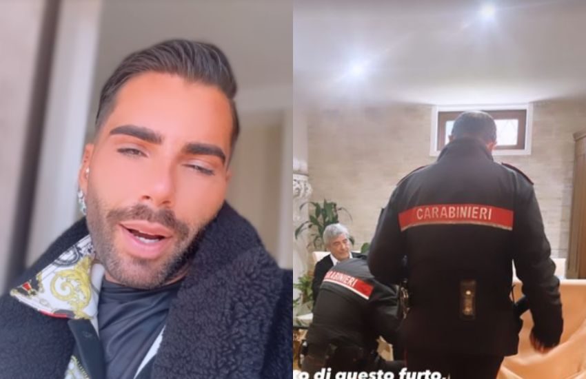 Pasqua drammatica per Federico Fashion Style, intervengono i carabinieri: “Guardate cosa mi hanno rubato”