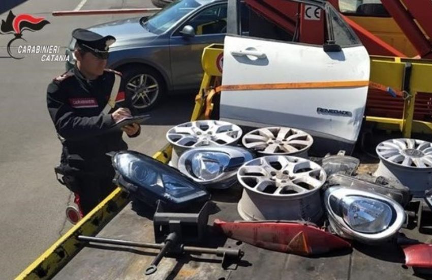 Catania, commerciante di autoricambi trovato in possesso di pezzi rubati da altre auto