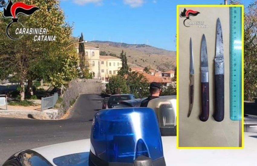 Randazzo, guida ubriaco con 3 coltelli in auto: 34enne rumeno denunciato dai Carabinieri