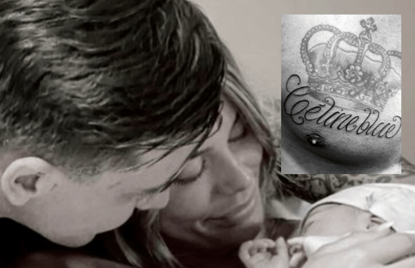 L’ex tronista si tatua il nome della figlia, ma c’è un errore grossolano
