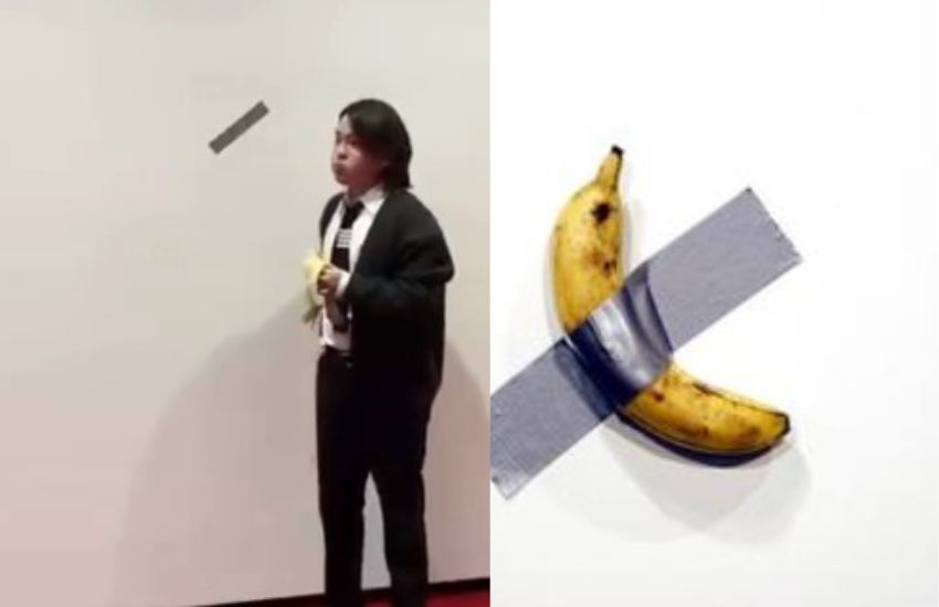 Studente mangia una banana da 120.000 dollari: “Avevo fame”
