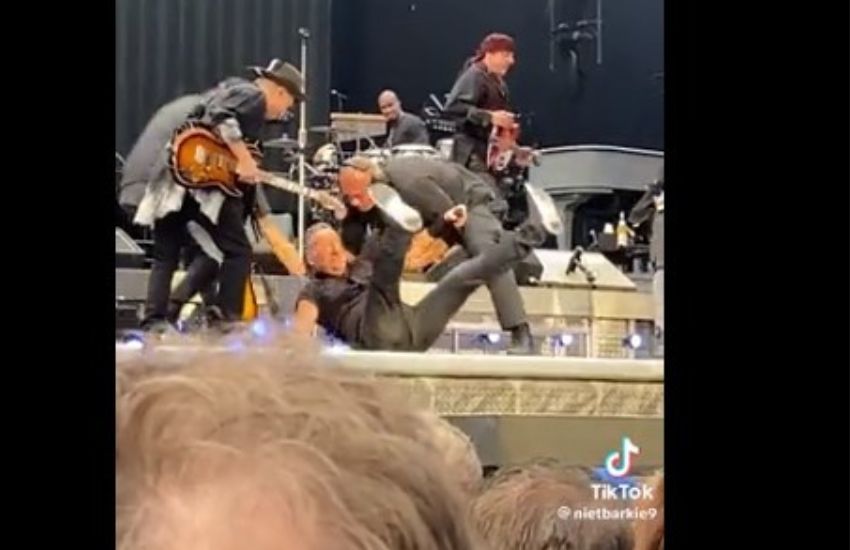 Bruce Springsteen fa letteralmente il “botto” al concerto: clamoroso incidente sul palco per il “Boss”