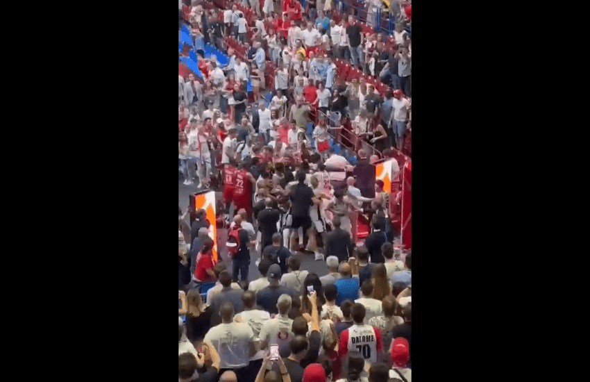 Milano: rissa choc al termine della Gara 2 della finale scudetto di basket (VIDEO)
