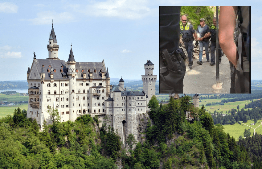 Orrore nel castello della favole: turista americano tenta stupro e spinge coppia di turisti nel burrone (VIDEO)