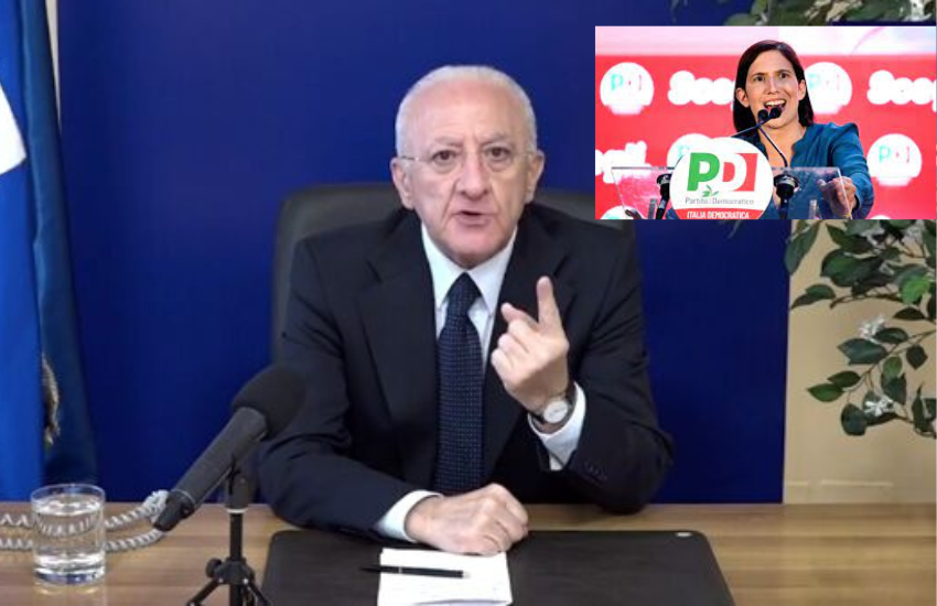 Vincenzo De Luca: “Meloni è fortunata, perché la Schlein ci ha ridotti alla fame elettorale”