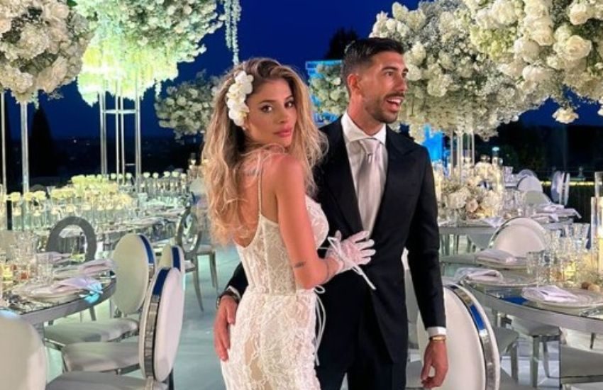 Chiara Nasti dice sì a Mattia Zaccagni sfoggiando 3 abiti, il terzo è super-sexy. È il matrimonio dell’anno?