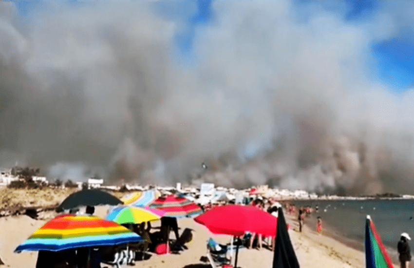 Torre Mozza in fiamme: bagnanti in fuga dai lidi (VIDEO)