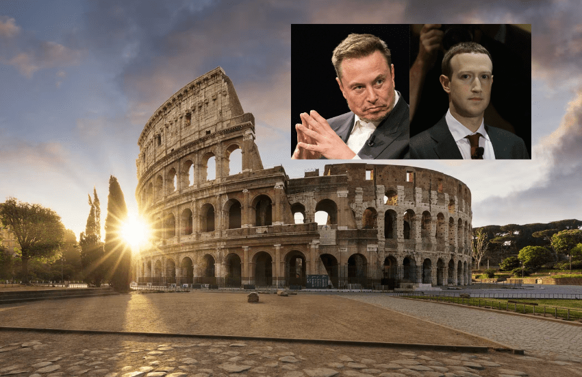 Musk e Zuckerberg se le daranno al Colosseo? “Meloni ha detto sì”