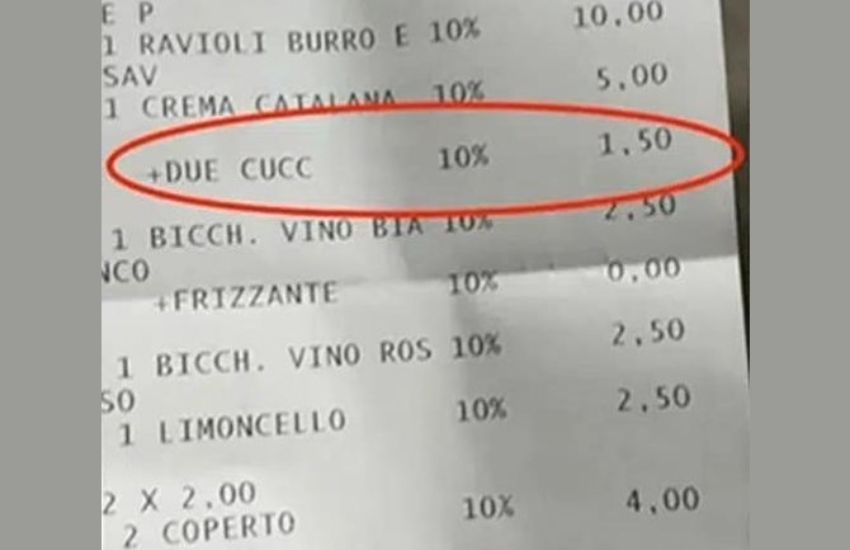 Alba: chiedono un secondo cucchiaio per il dolce, sullo scontrino lo fanno pagare 1,50€ in più