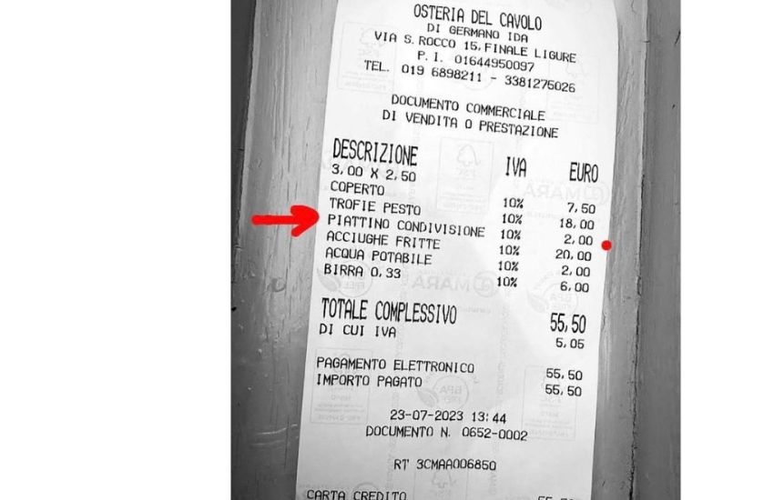 Liguria, 2 euro in più per il piattino, la difesa dell’osteria di Finale: “E poi chi lava i piatti?”