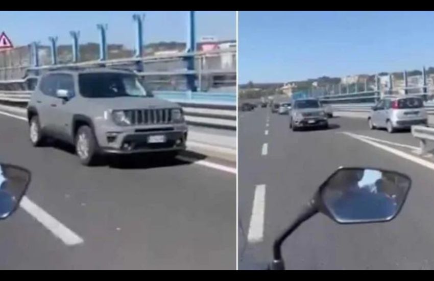 Napoli, seminano il panico in retromarcia sulla tangenziale: “Stavamo finendo la benzina” [VIDEO]