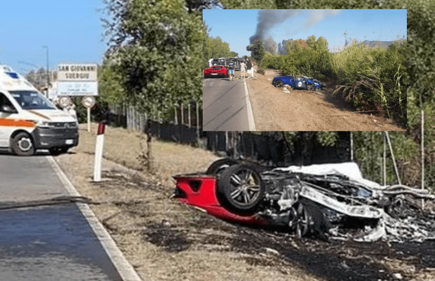 Ferrari contro un camper, coinvolta anche una Lamborghini: tragedia nel raduno in Sardegna