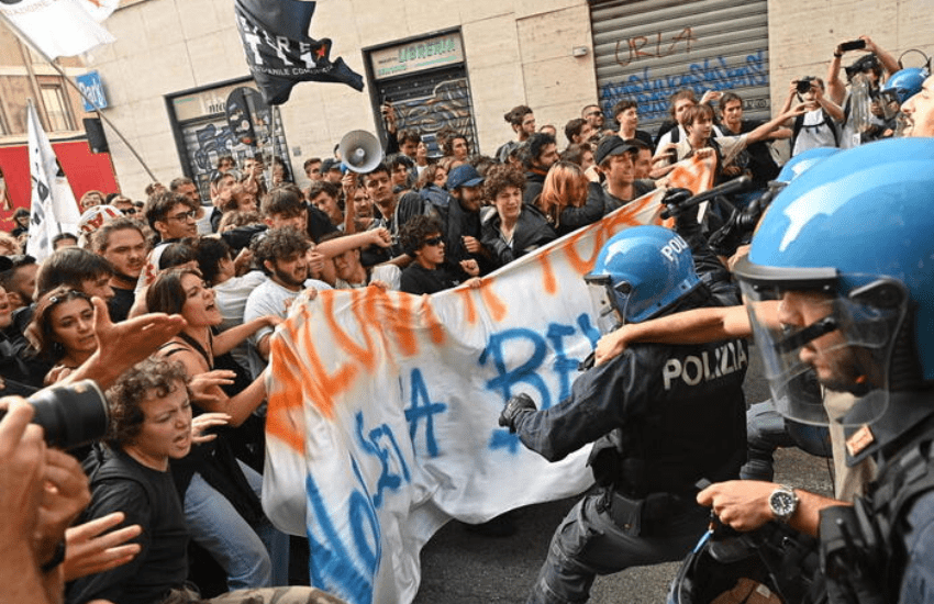 Torino, corteo di protesta contro Giorgia Meloni: scontri con le forze dell’ordine (VIDEO)