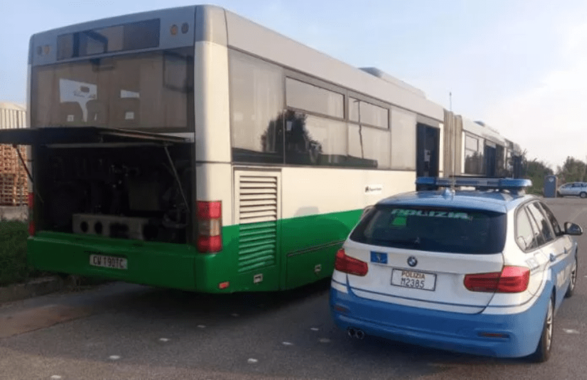 Piove di Sacco: a fuoco bus carico di studenti