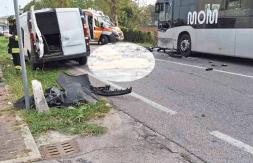 Montebelluna: tragico scontro tra un autobus e un furgone