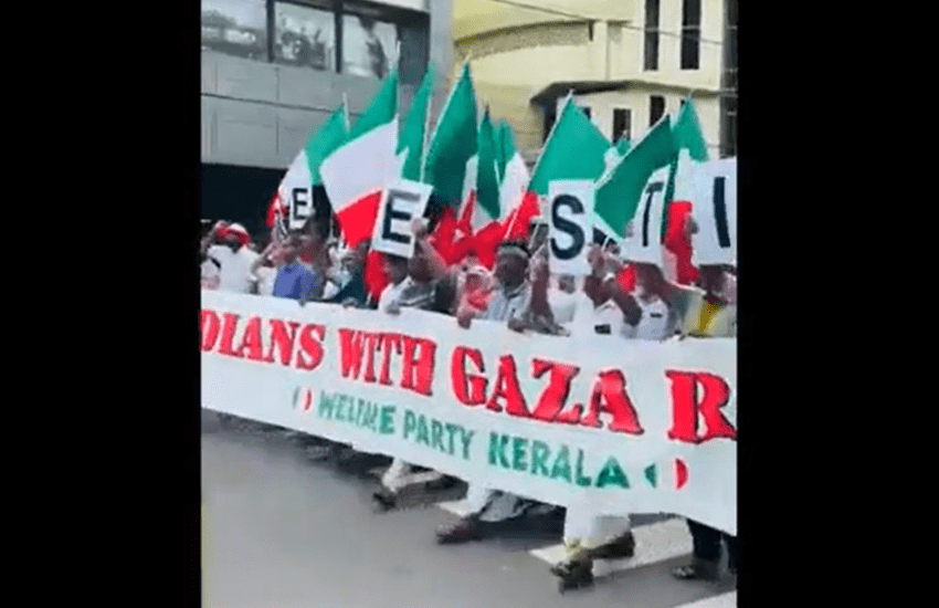 Il corteo pro Palestina che scatena ilarità: errori nei cartelli e quelle bandiere tricolori… (VIDEO)