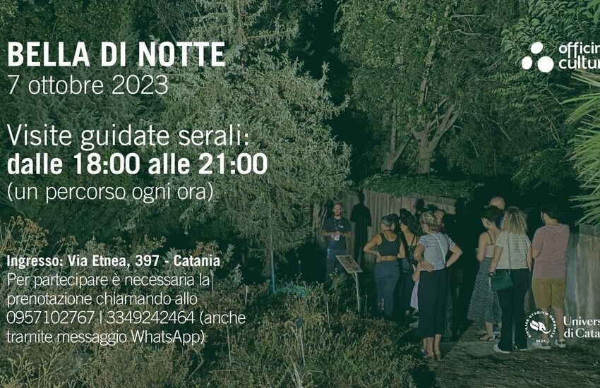 Catania, sabato 7 ottobre, visite guidate all’Orto Botanico: come prenotare