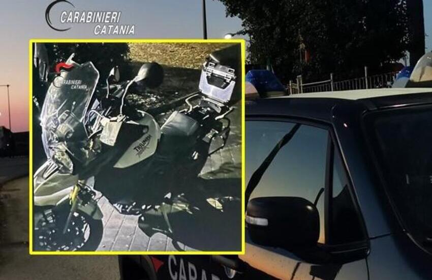 Catania, arrestato durante l’Operazione ‘Malerba’: bloccato su una moto rubata, dopo essere stato spinto per 13 km dai complici