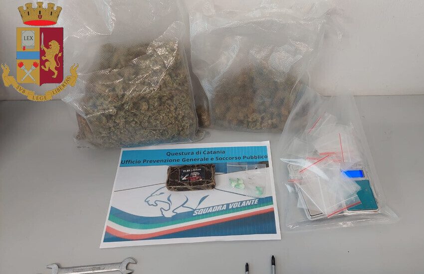 San Berillo Vecchio, via Reggio: trovato grosso quantitativo di droga