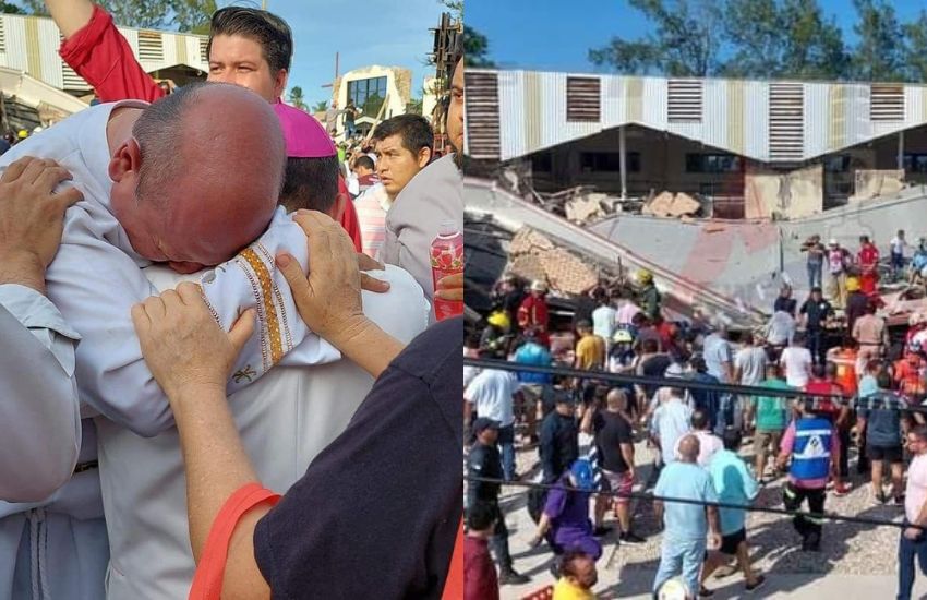 Choc in Messico, battesimo si trasforma in tragedia: crolla il tetto della chiesa, numerose vittime e feriti